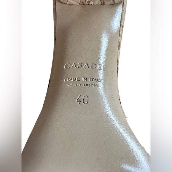 CASADEI Blue Raffia Sandle Mules, Size 40. Italian Made. Leather. EUC! - Picture 10 of 10